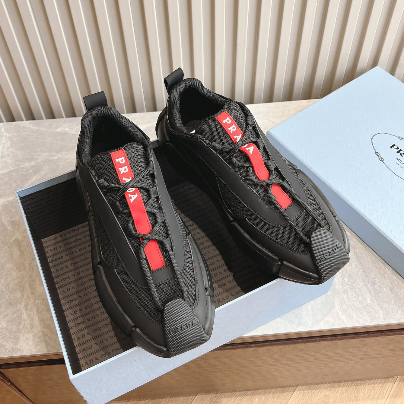 PR Mesh lace-up sneakers 1824091313