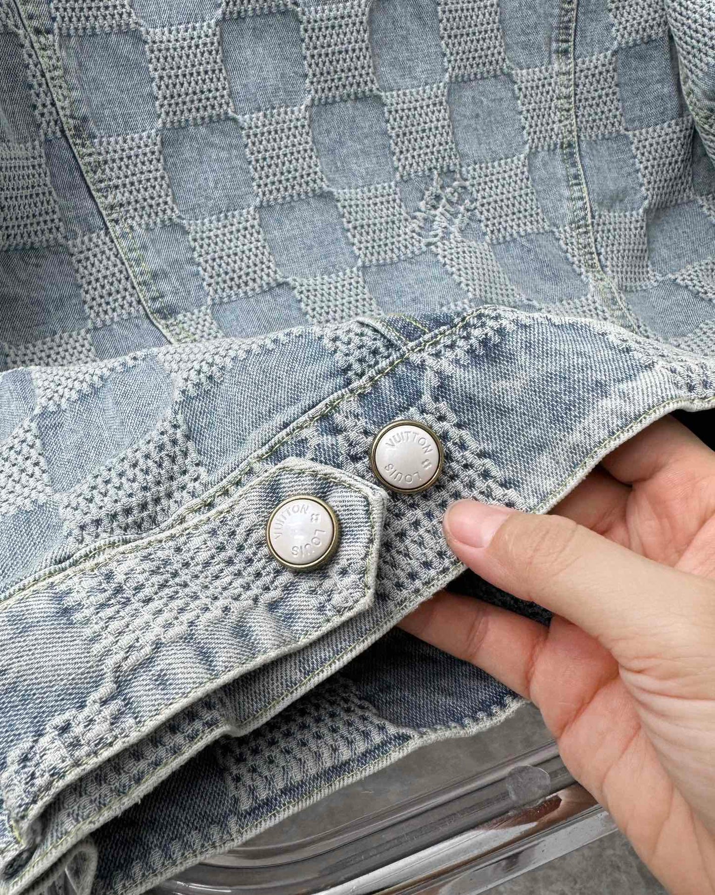 LV Plaid denim jacket 1825022819