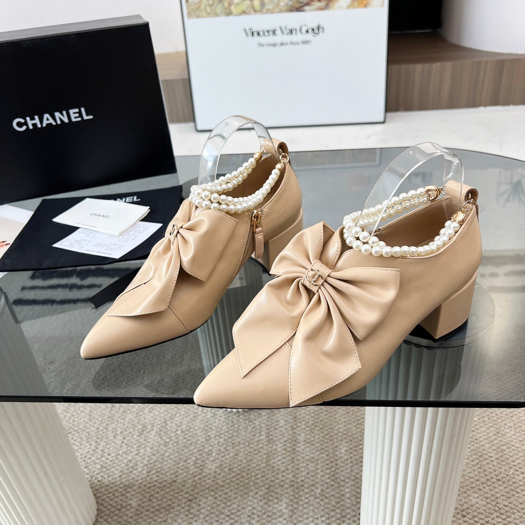 CNL Zip Pearl Booties 0724090506