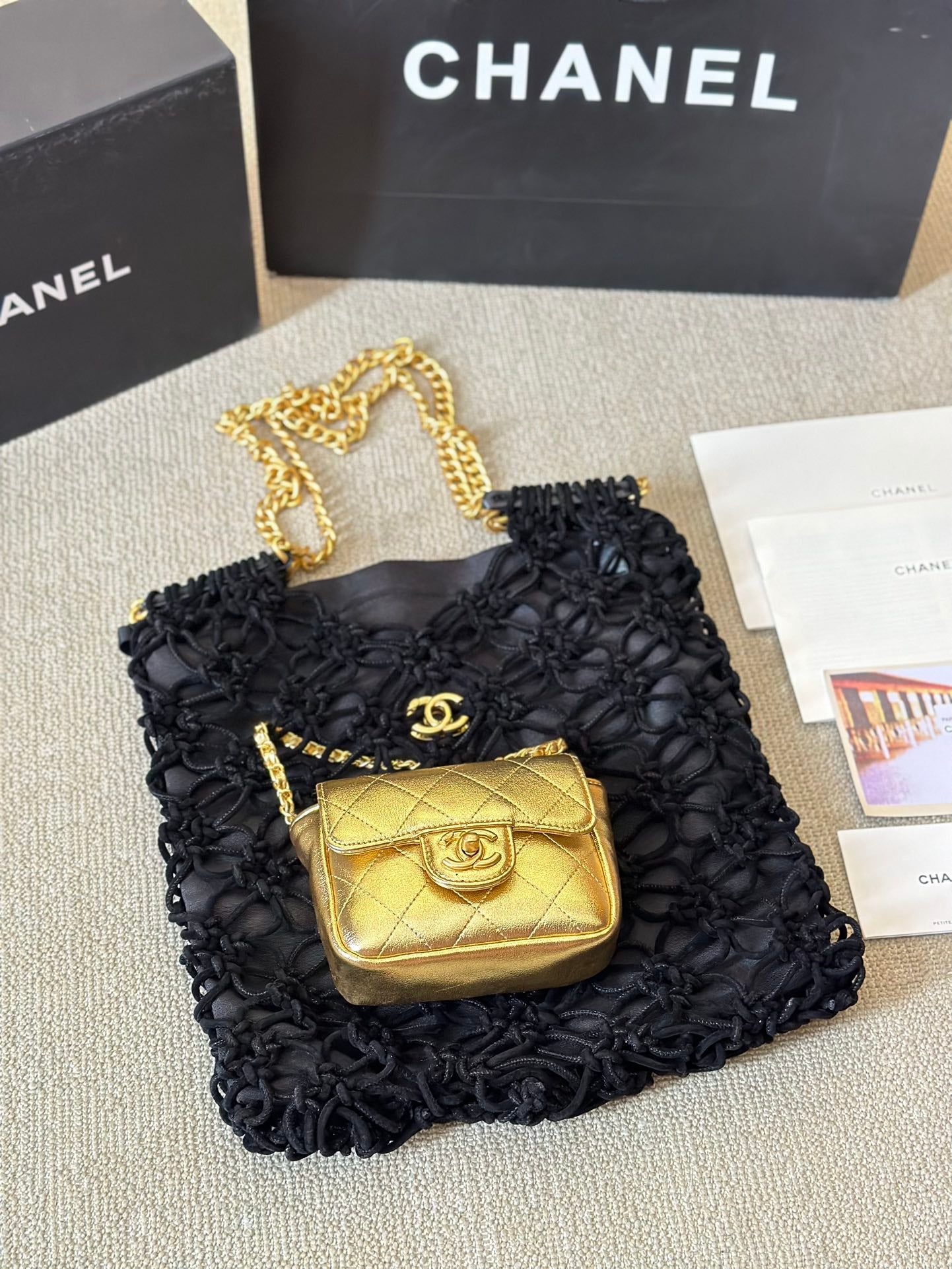 CNL 21A Velvet Net Bag with Letters 0724090401