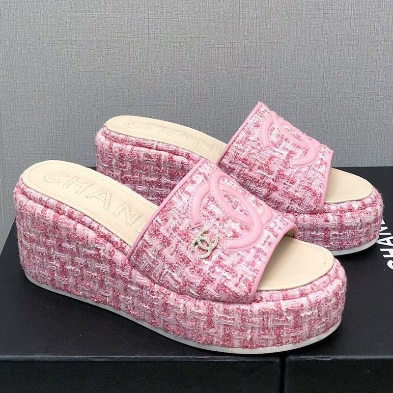 Fashion new wedge platform slippers PD1023072102