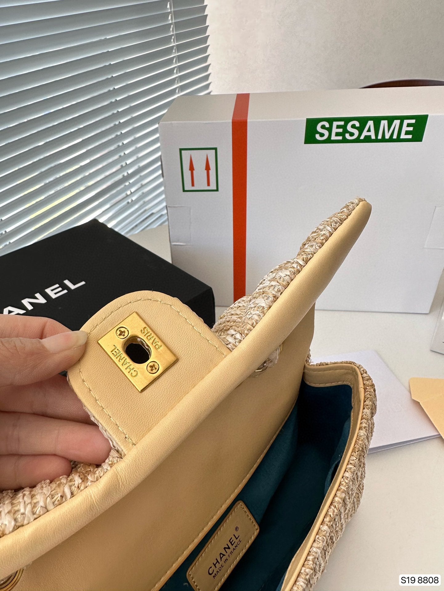 CNL summer woven rhombus bag 0724041125