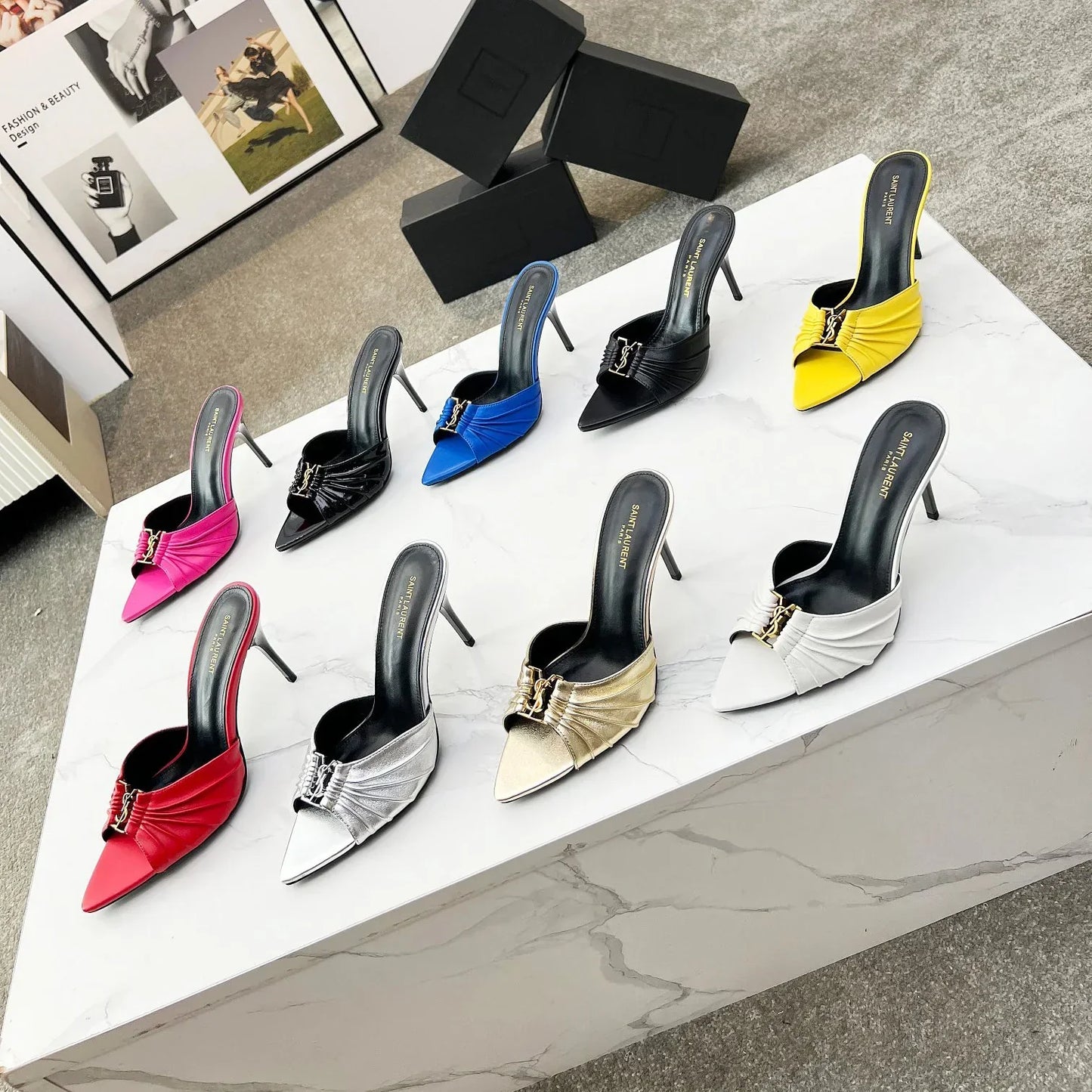 New fashion 9cm high heel sandal slippers 1025031909