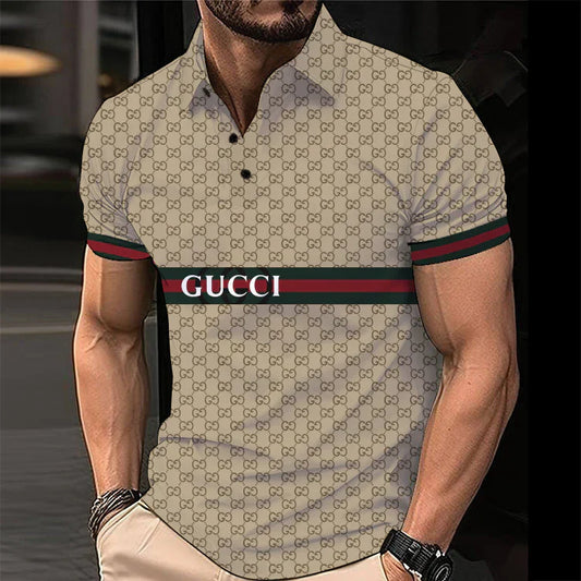 Men's Summer Fashion Printed Polo Shirts 3D1024051607
