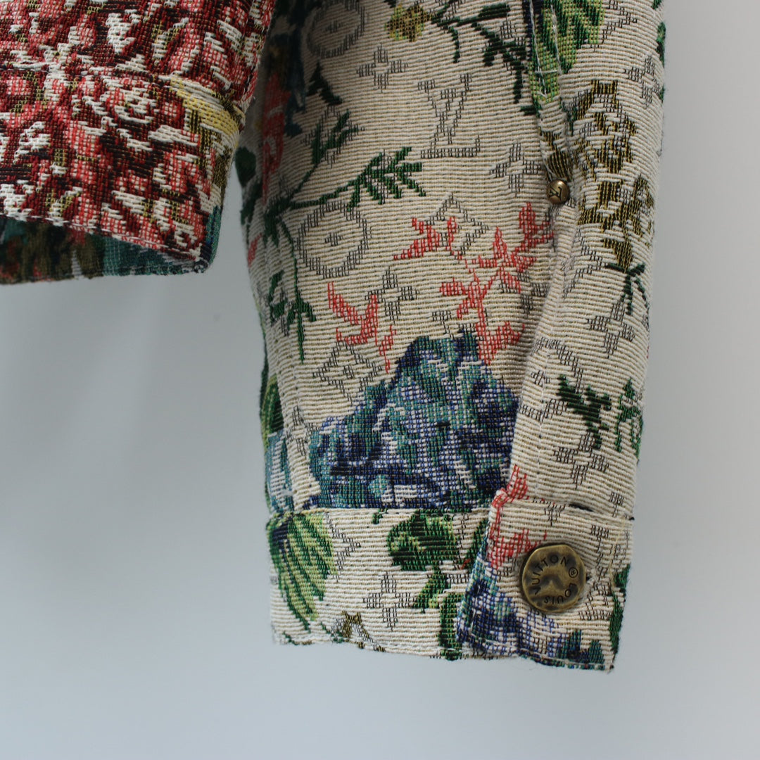 Botanical and floral jacquard all-over printed jacket XC0823102705