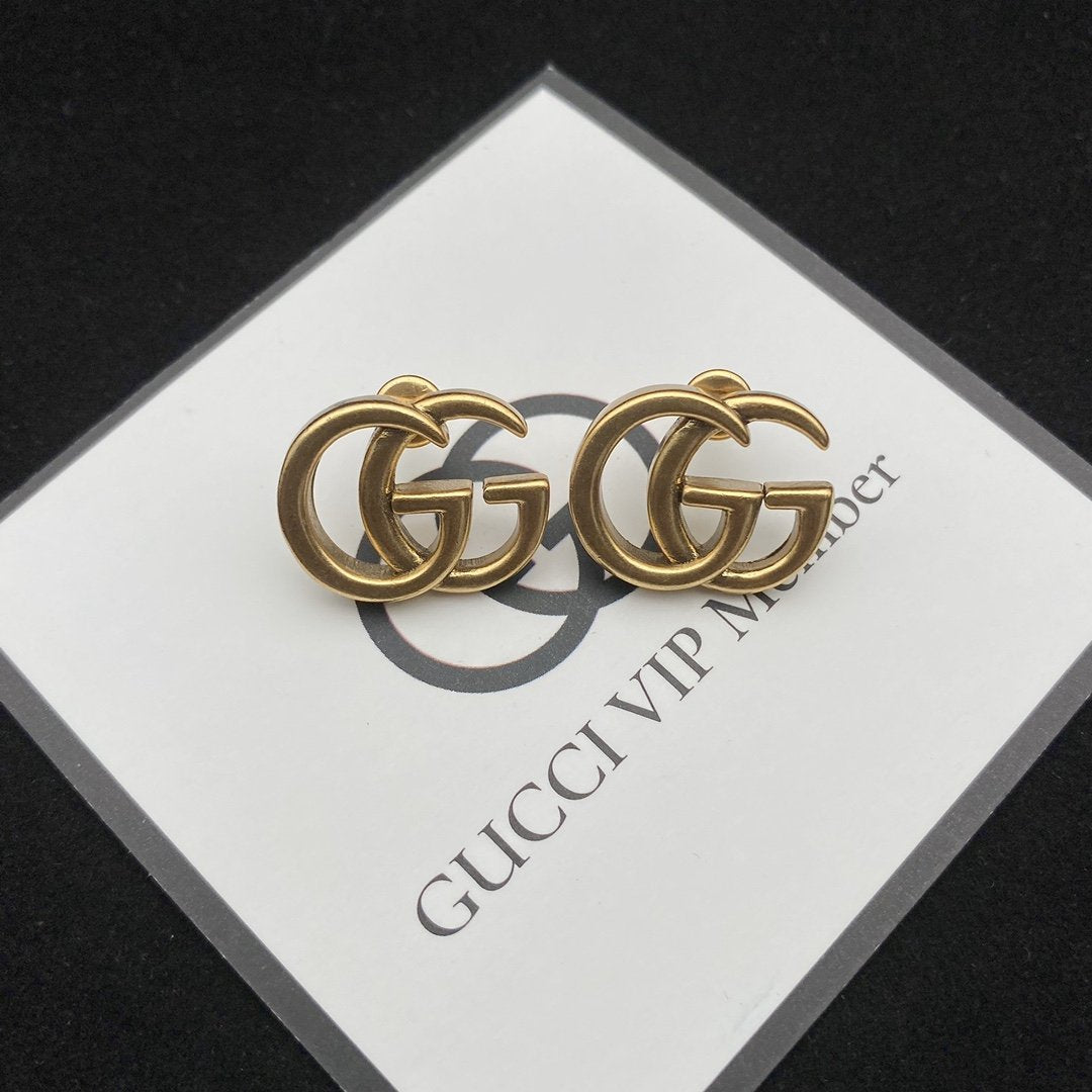 Classic letter stud earrings