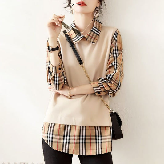 Fashion new women's plaid shirt PF1023091502