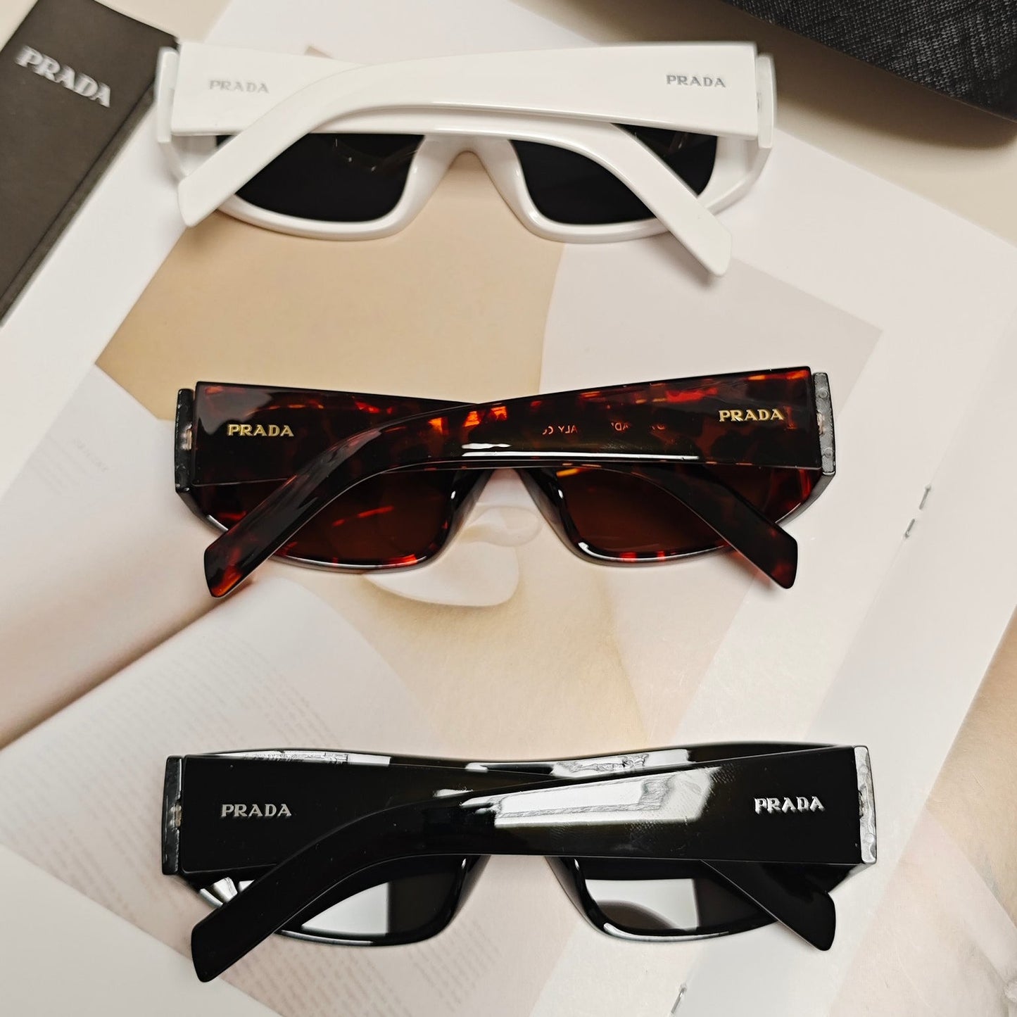 24 new unisex retro rectangular integrated sunglasses 1824042404