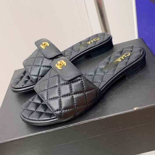 Fashion flat bottomed round toe slippers PD10061510