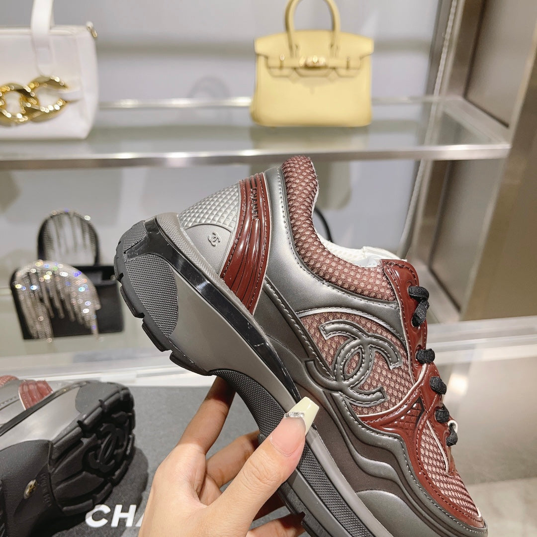 Plaid Wool Stitching Casual Sneakers XC0823081401