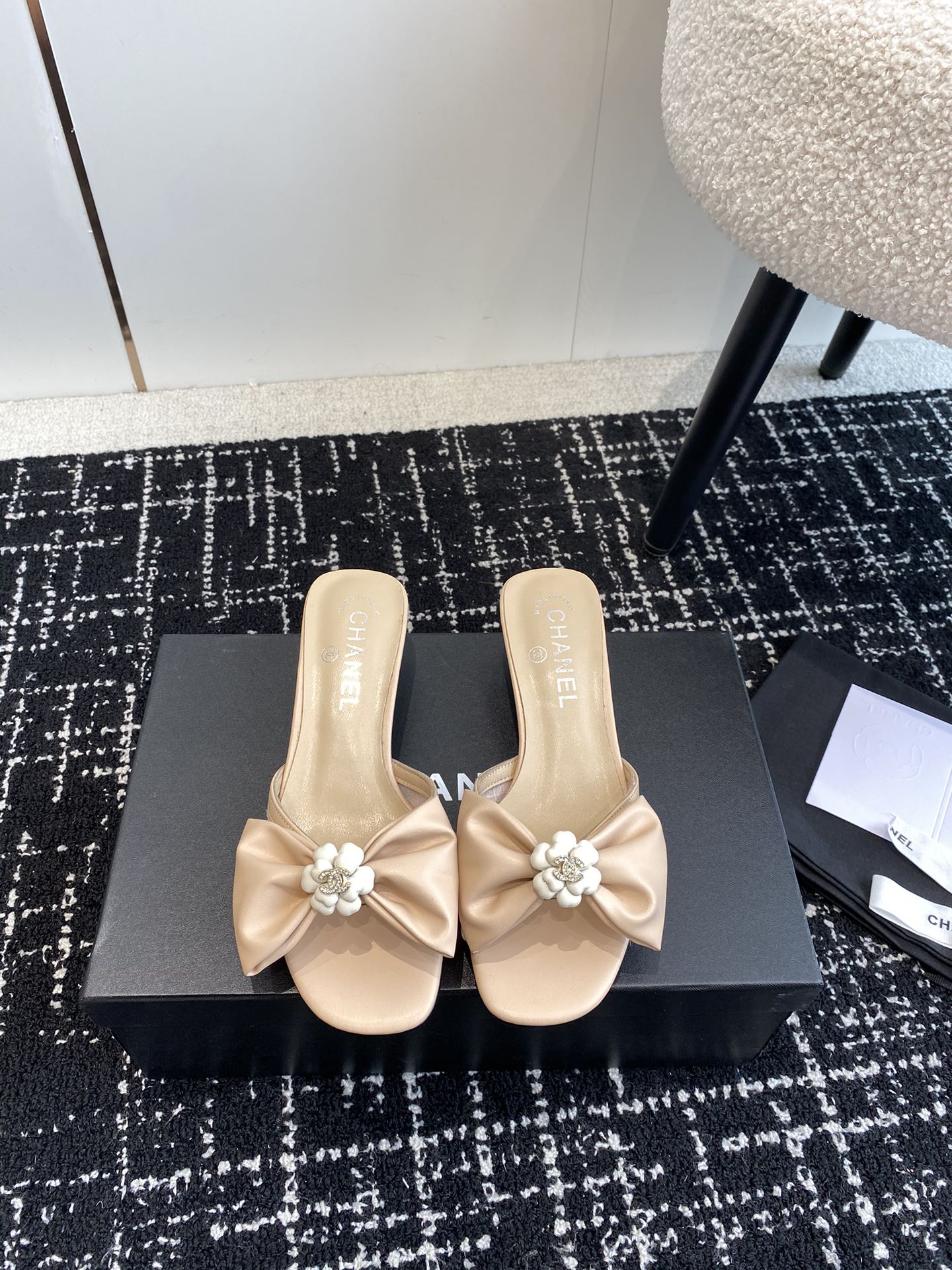 CNL 24SS bow low heel slippers 0724042706