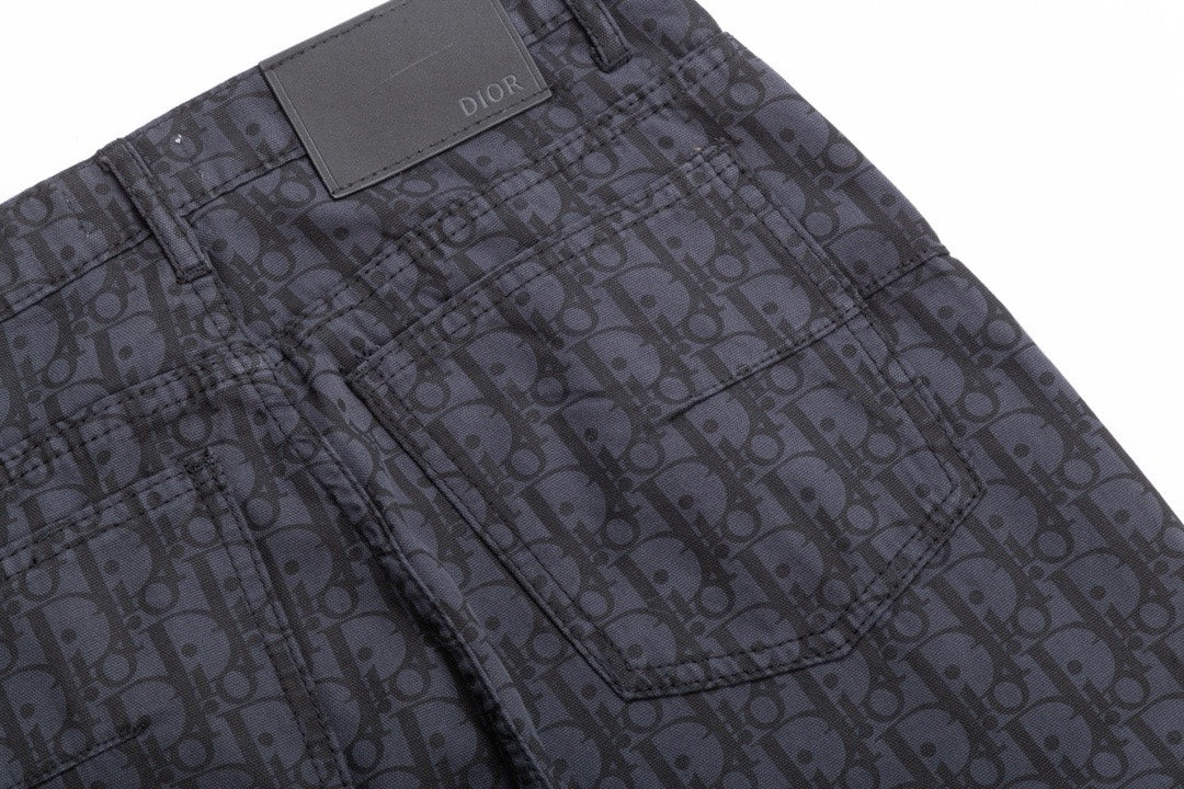 CD Unisex all-over printed jacquard jeans and trousers 1824101101