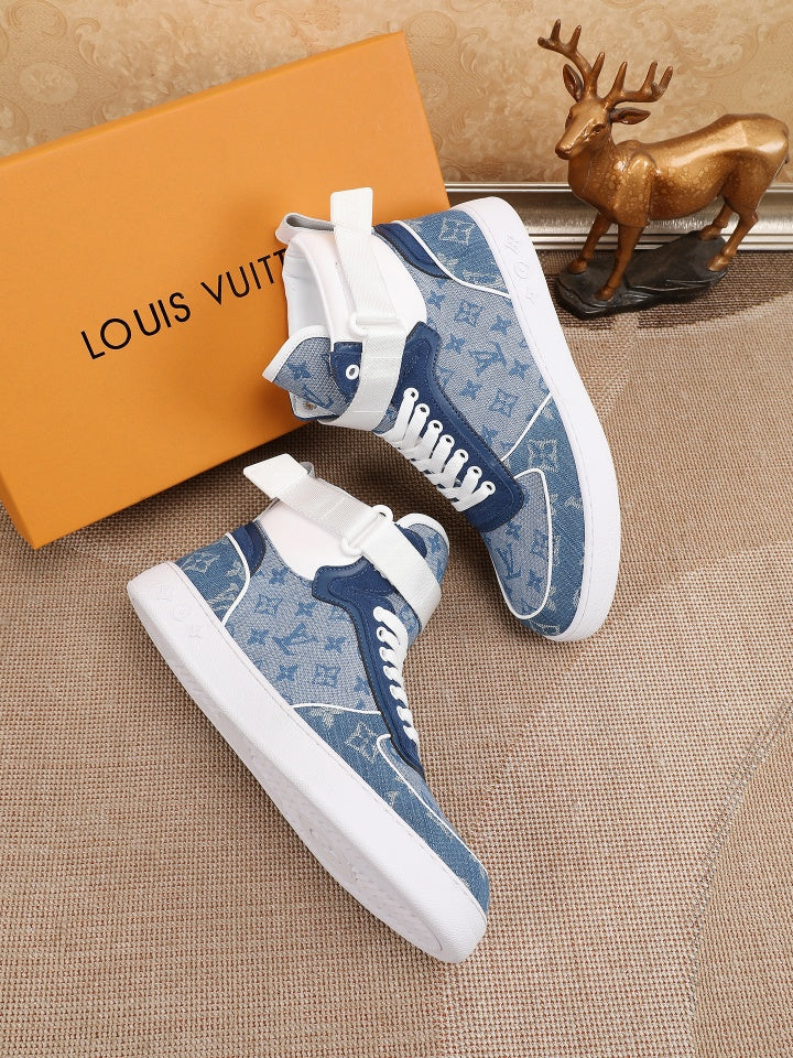 LV Denim leather high-top sneaker 1825052102