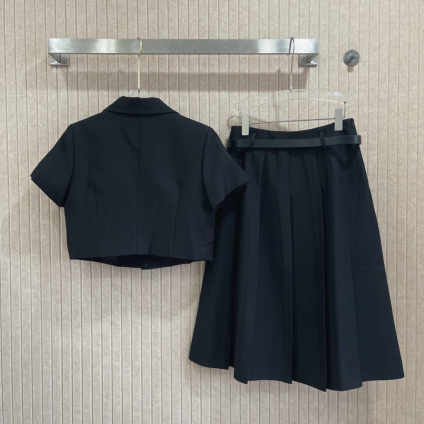 PR Suit style short jacket with high waist skirt suit 1825052001