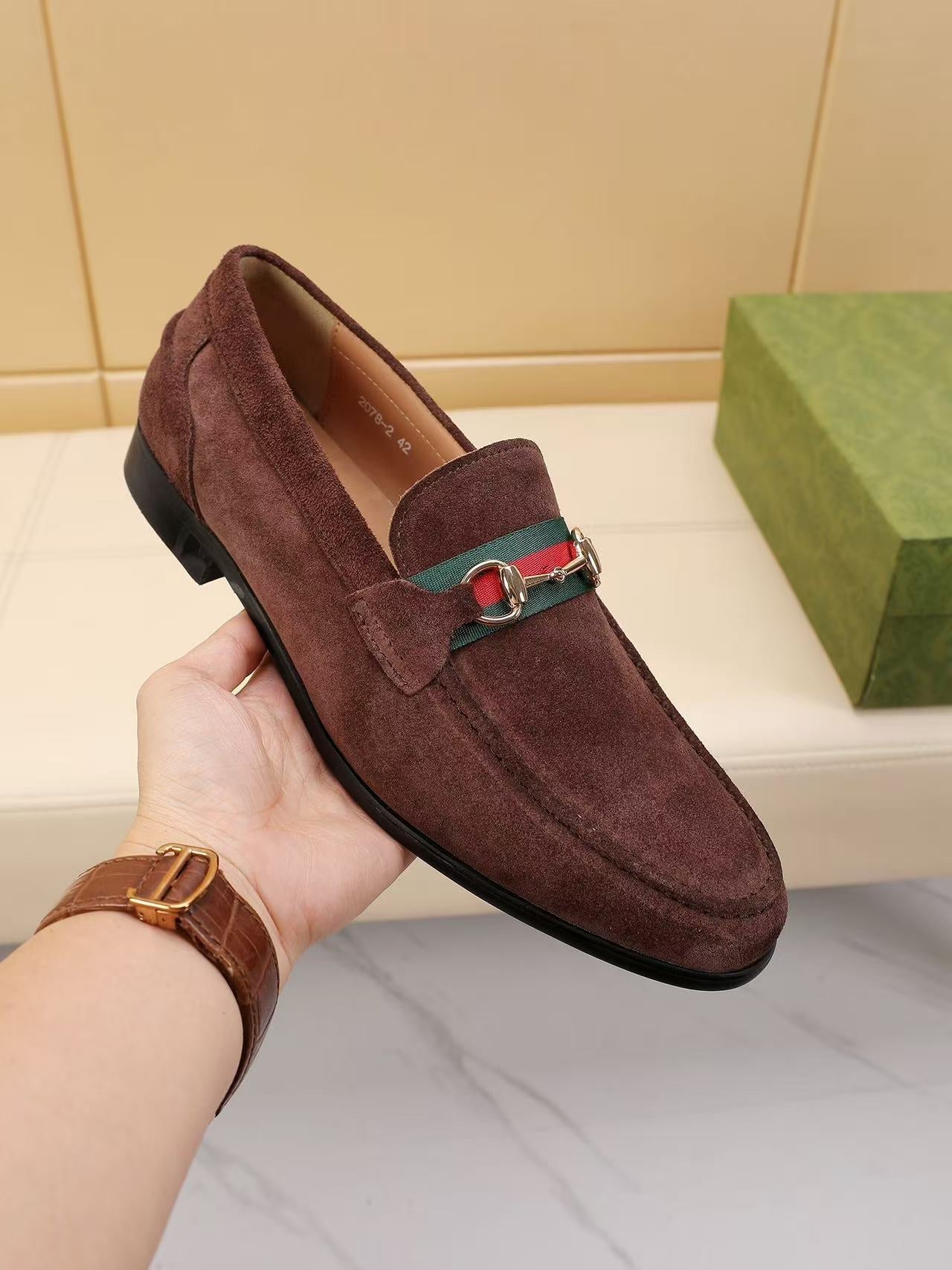 GG Horsebit suede loafers 1825070203