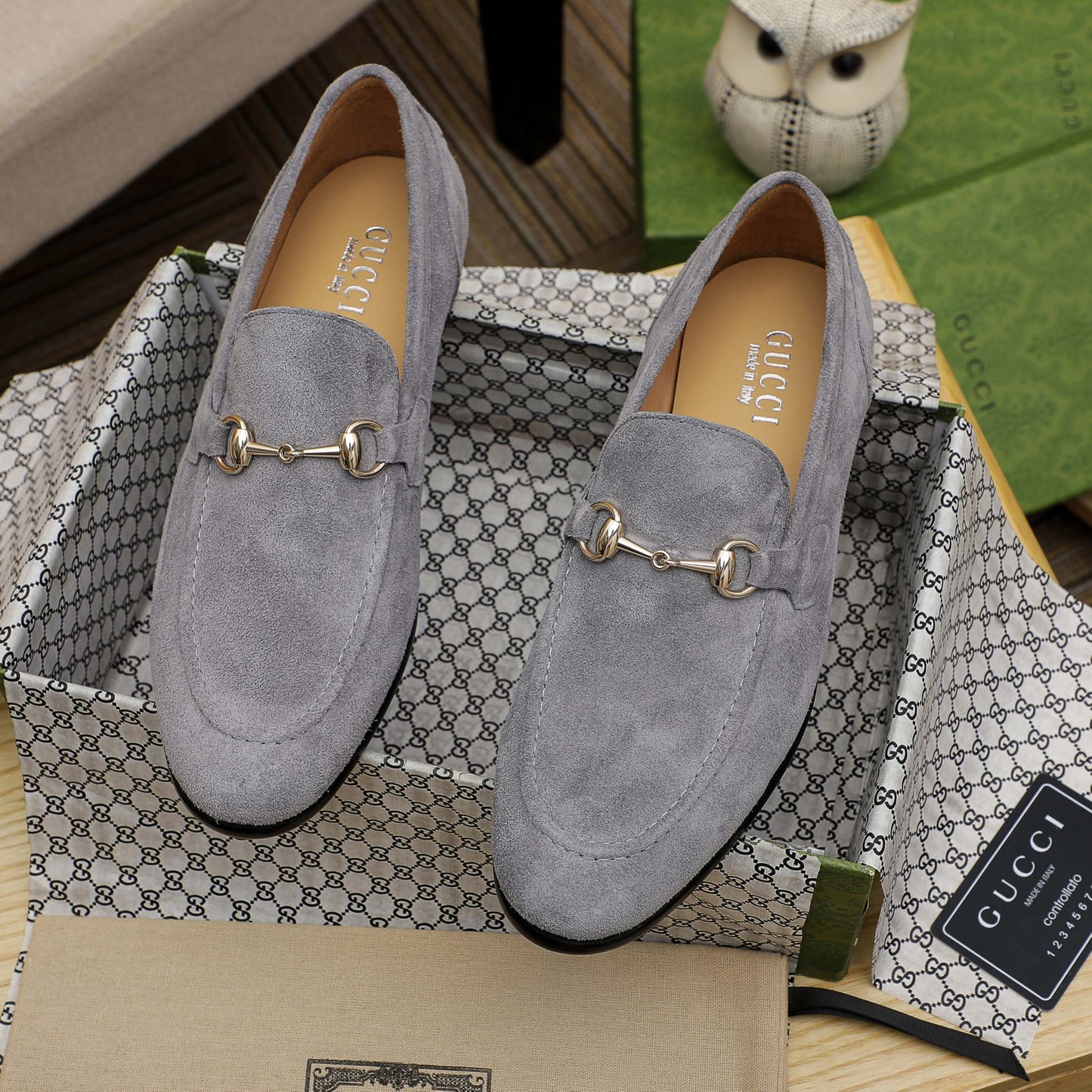 GG Horsebit suede loafers 1825070202